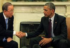 Obama y Ban tratan lucha contra cambio climático y Siria
