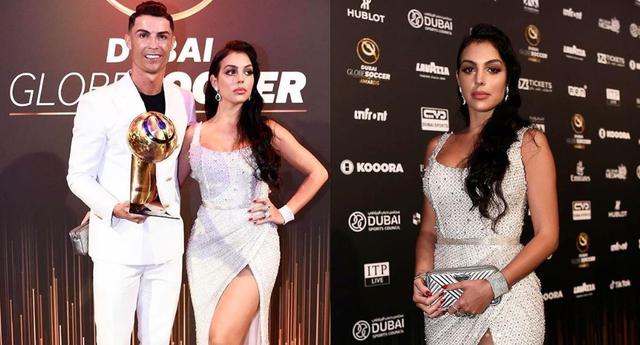 La pareja de Cristiano Ronaldo asistió al evento 'Globe Soccer Awards 2019' con un vestido espectacular lleno de pedrerías. Recorre la galería para conocer más detalles. (Foto: @georginagio)
