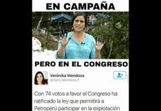Verónika Mendoza es criticada por su Twitter a favor de Petroperú