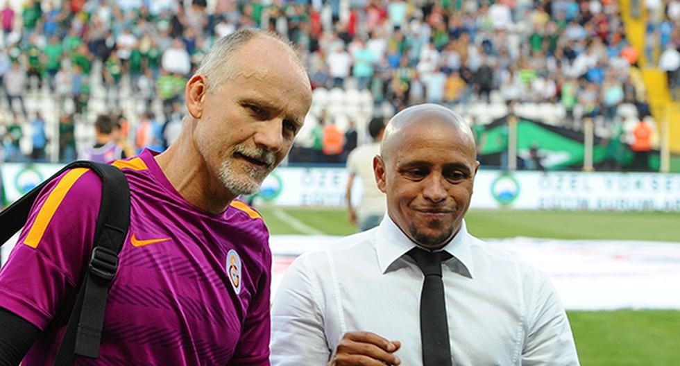 Roberto Carlos se reencontró con su amigo Claudio Taffarel, ambos campeones mundiales (Foto: Getty Images)