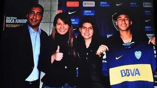 Neymar causa furor en Twitter por posar con camiseta de Boca