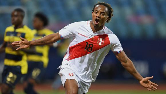 André Carrillo fue una de las figuras de la Blanquirroja en la Copa América Brasil 2021. (Foto: AFP)