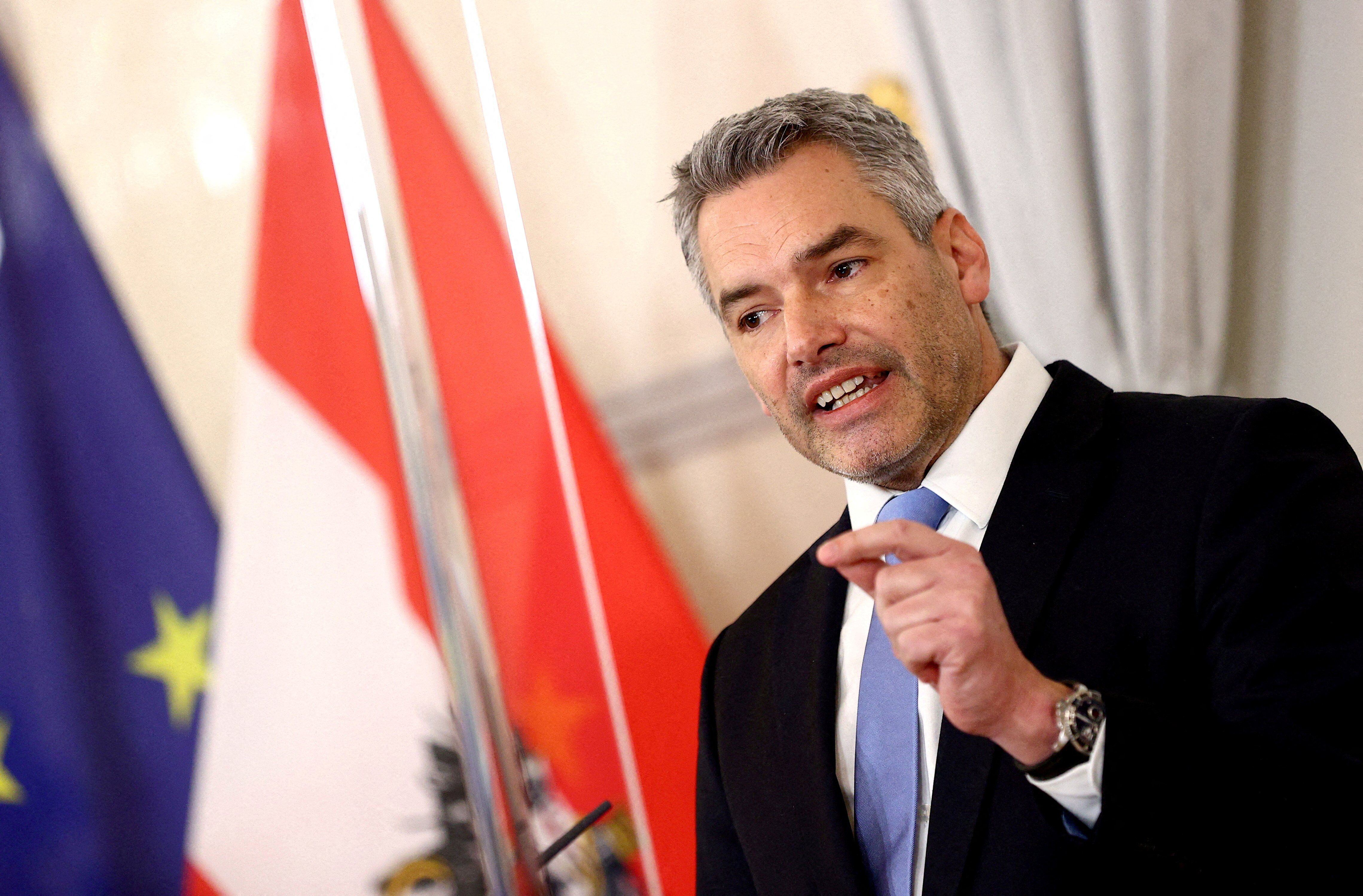 Austrian Chancellor Karl Nehammer.  REUTERS