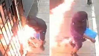 Huaral: extorsionador intenta quemar local de muebles, casi arde en llamas y termina capturado por la Policía 