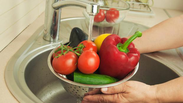 National Pesticide Information Center recommends washing fruits and vegetables with plenty of water.