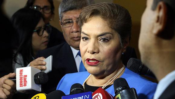 La presidenta del Congreso, Luz Salgado, encabezó hoy el último pleno del primer periodo legislativo. (Congreso de la República)