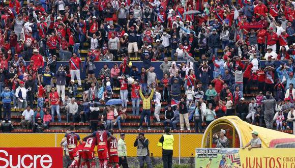 LDU de Quito no pudo sostener el empate que le dio Agustín Julio y perdió de visita ante El Nacional, que ha empezado a subir posiciones en la Primera Etapa de la Serie A de Ecuador. (Foto: Radio Huancavelica)