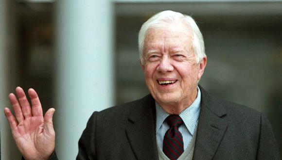 Un 11 de octubre del 2002, el expresidente de EE.UU. Jimmy Carter es galardonado con el Premio Nobel de la Paz. (SCANPIX / AFP).