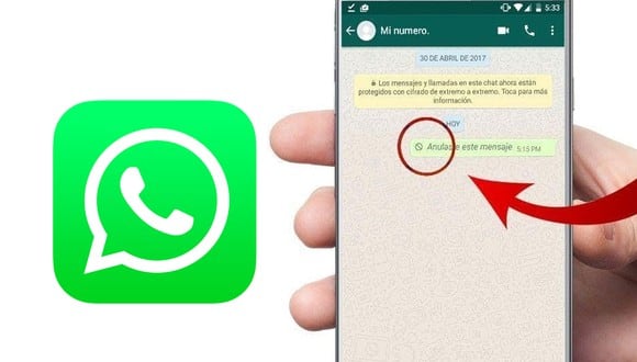 Así puedes eliminar un mensaje incluso luego de ser visto en WhatsApp. (Foto: MAG)