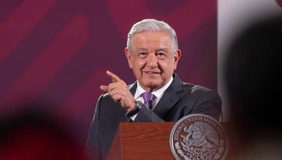 Fotografía cedida hoy por la presidencia de México del mandatario mexicano, Andrés Manuel López Obrador, durante una rueda de prensa en Palacio Nacional de la Ciudad de México (México).(EFE/Presidencia de México)