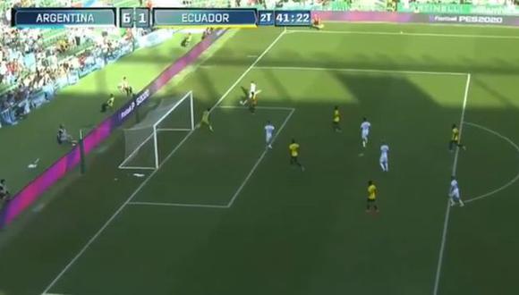 Lucas Ocampos selló la goleada de Argentina ante Ecuador. (Captura: YouTube)