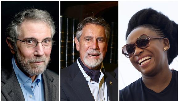 El economista Paul Krugman, el expresidente Francisco Sagasti y la novelista nigeriana Chimamanda Ngozi Adichie son algunos de los invitados especiales a esta edición del Hay Festival Digital Arequipa 2021. (Foto: Composición con fotos del Hay Festival y El Comercio)