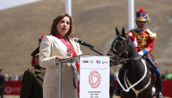La presidenta Dina Boluarte pronunció un importante discurso durante las actividades oficiales por el 199 aniversario de la Batalla de Junín | Foto: Presidencia Perú