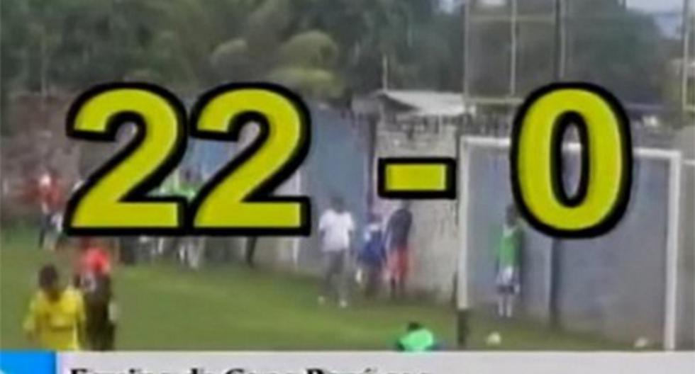 Un resultado de 22 a 0 se produjo en el torneo de la Copa Perú (Foto: captura)