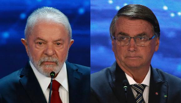 Lula da Silva y Jair Bolsonaro en el primer debate presidencial televisado.