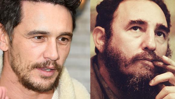 El parecido físico de James Franco (izquierda) con Fidel Castro es notable. (GETTY IMAGES)