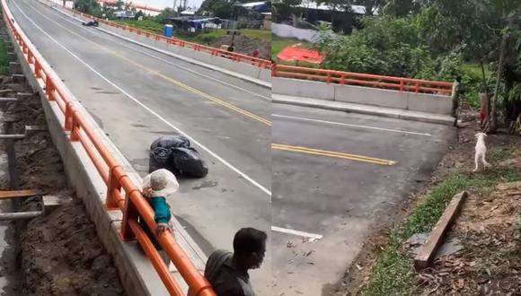 Imagen del puente Nanay que causó polémica en las redes sociales | Captura de video