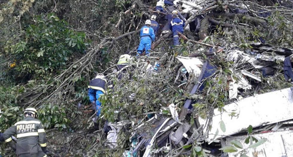 Todo hace indicar que solo habrían seis sobrevivientes tras el accidente del avión del Chapecoense. (Foto: @Policiantioquia)