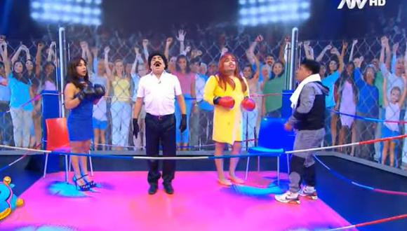“JB en ATV”: así fue la parodia de la ‘pelea del siglo’ entre Magaly Medina y Jazmín Pinedo. (Foto: captura de video)