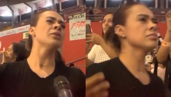 Jossmery Toledo reaccionó de forma incómoda ante preguntas sobre Paolo Hurtado. (Foto: Captura de video)