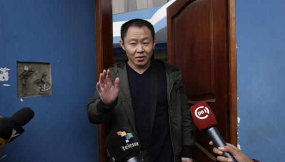 El suspendido congresista Kenji Fujimori participó en la diligencia que duró unas tres horas. (Foto: Anthony Niño de Guzmán / El Comercio)