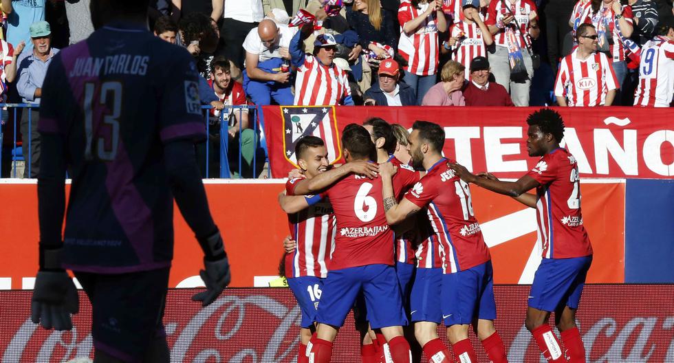 Atlético de Madrid derrotó al Rayo Vallecano y sigue soñando con la Liga BBVA. (Foto: EFE)