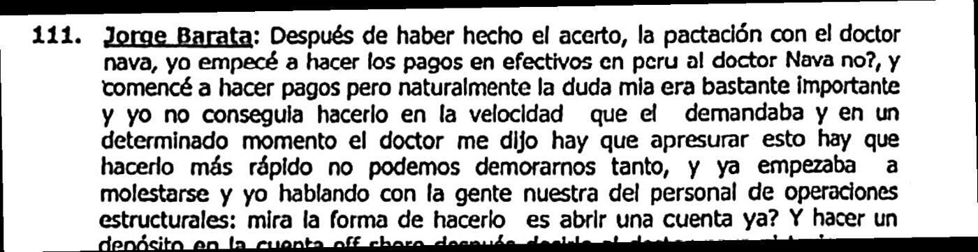 Según la versión de Barata, Luis Nava le exigía celeridad en los pagos en efectivo y él le sugirió al ex secretario de la presidencia abrir una cuenta ‘offshore’. (Foto: El Comercio)
