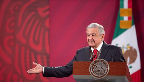 El presidente de México, Andrés Manuel López Obrador, habla durante su conferencia de prensa matutina en Palacio Nacional. (EFE/Saúl López Escorcia /Presidencia de México).