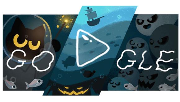 Google celebra Halloween con un divertido doodle de juego. (Google).