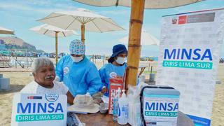 Minsa implementa puntos de vacunación contra el Covid-19 en playas de Lima Sur