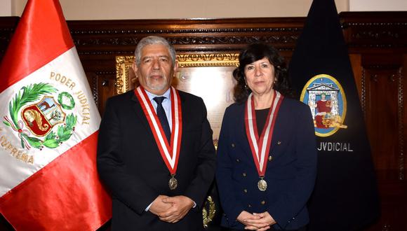 La Sala Plena de la Corte Suprema eligió a Héctor Lama y Janet Tello como su representantes ante el Consejo Ejecutivo del Poder Judicial. (Foto: El Comercio)