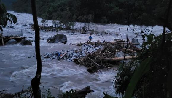 Rescatistas hallaron el cuerpo de Wilber Huamán tras tres días de búsqueda, mientras la menor de 12 años, nieta del fallecido, sigue desaparecida (Foto: Municipalidad de Machu Picchu)