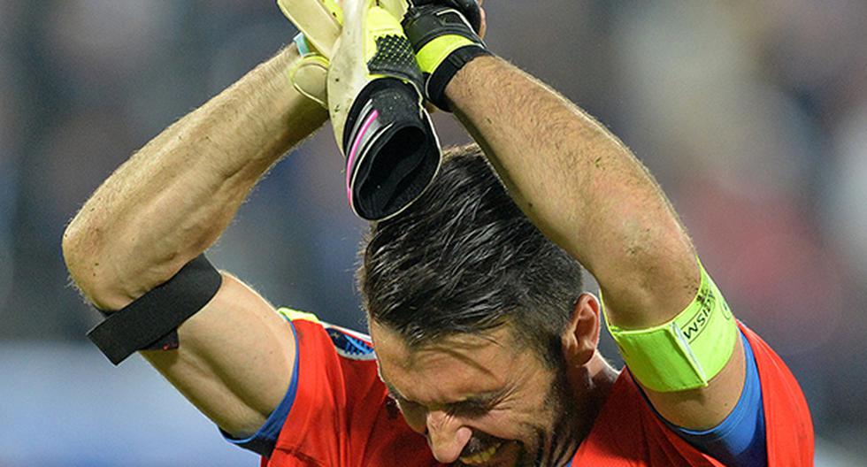 Gianluigi Buffon y sus lágrimas tras quedar fuera de la Eurocopa. El Alemania vs Italia fue brutal. (Foto: AFP)