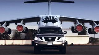 VIDEO: Nissan Patrol jala avión de 170 toneladas