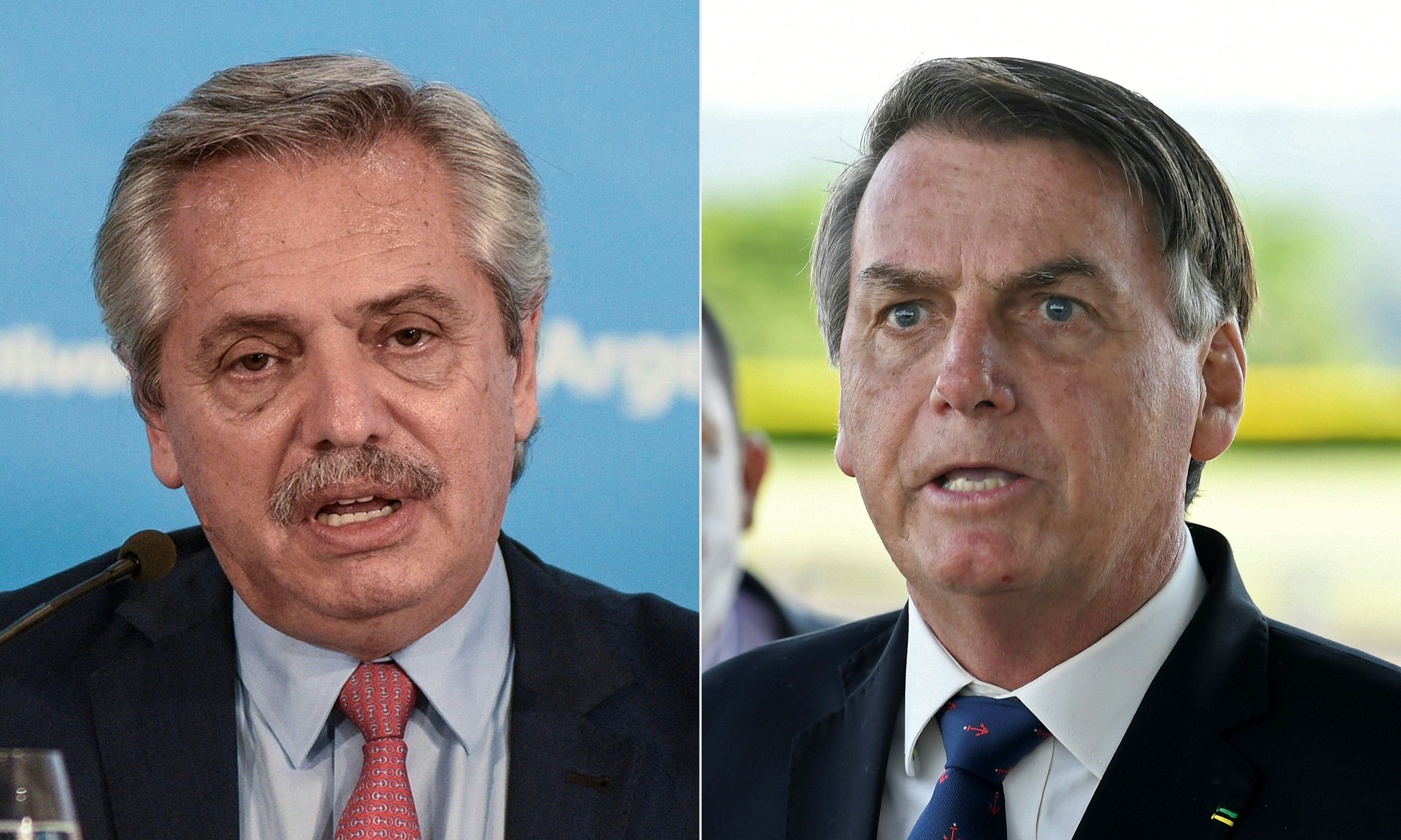 Alberto Fernández and Jair Bolsonaro.  (Photo: AFP)