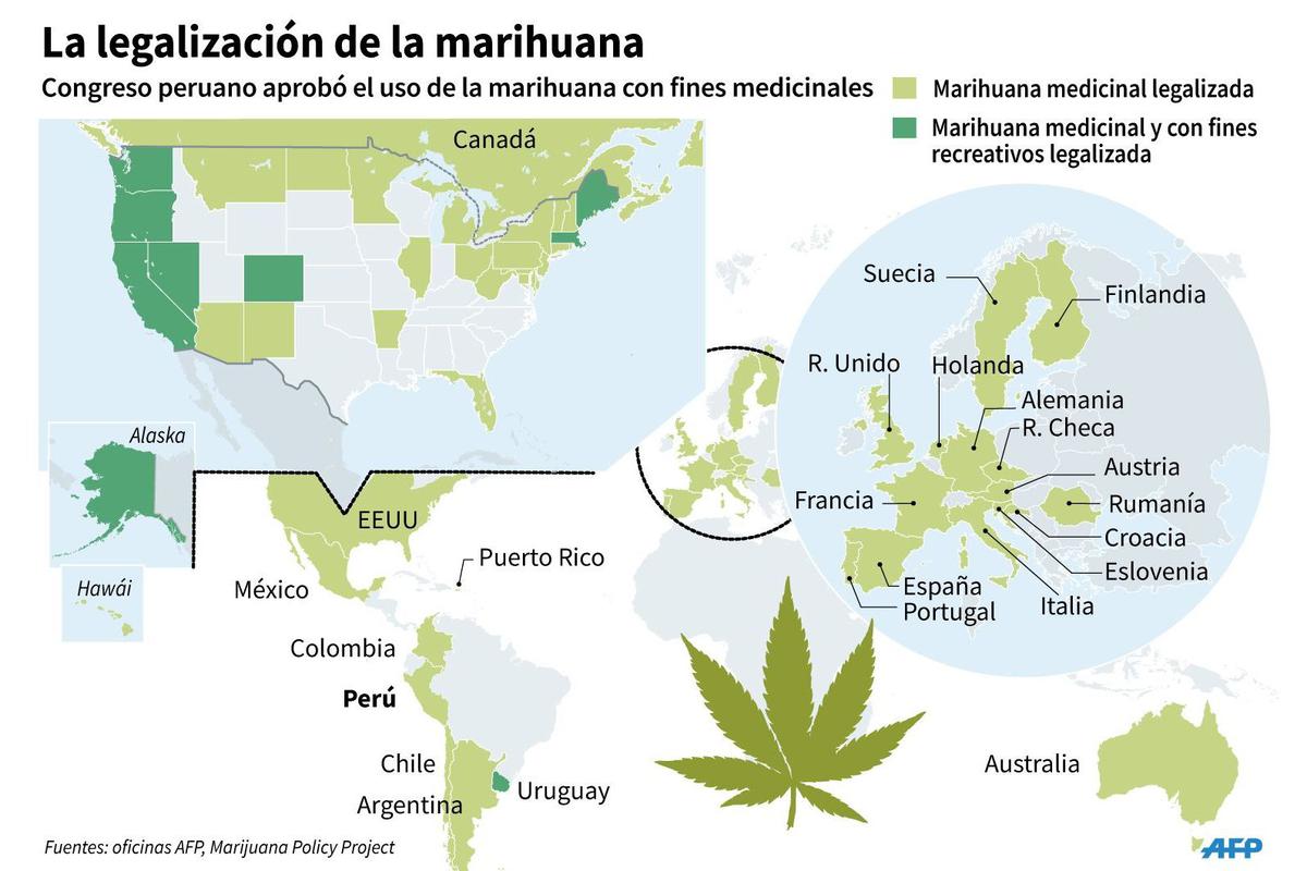 Marihuana medicinal | Infografía | El mapa de la legalización de la  marihuana [INFOGRAFÍA] | TECNOLOGIA | EL COMERCIO PERÚ