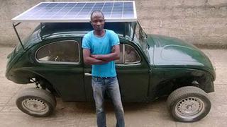 Este VW escarabajo funciona con energía solar y eólica