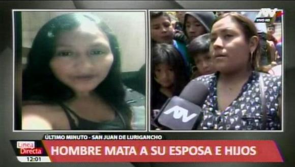 Feminicidio en San Juan de Lurigancho. (Foto: Captura de video / ATV+)