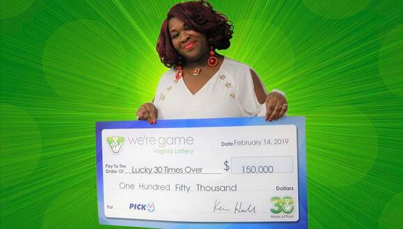Deborah Brown ganó la lotería de Virginia 30 veces en un día. (Facebook / Virginia Lottery)