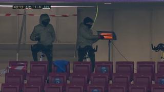 Atlético de Madrid vs. Sevilla: Joao Félix y suplentes, en bicicleta y con calefactor, para combatir el frío | VIDEO