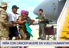 Lluvias en Perú: adolescente con cáncer murió en vuelo humanitario