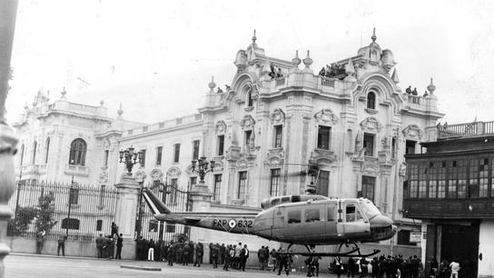 Palacio de Gobierno en 1968: golpe de Estado