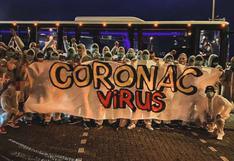 La lamentable imagen de los hinchas del NAC Breda burlándose del coronavirus en los carnavales 