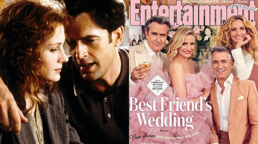 Julia Roberts, Dermot Mulroney, Cameron Diaz y Rupert Everett reunidos 22 años después del estreno de "My Best Friend’s Wedding".
