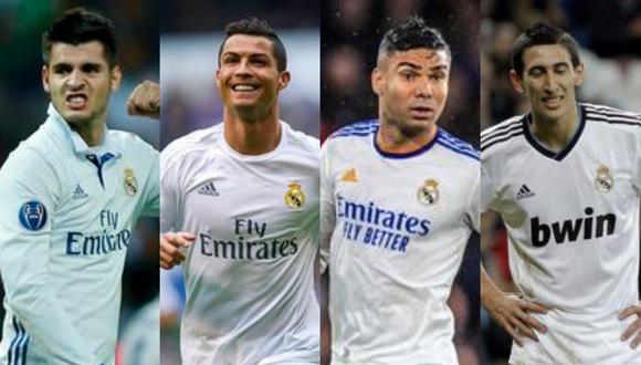 Cristiano Ronaldo, Di María, Casemiro y Morata en la lista del Real Madrid. (Foto: Agencias)