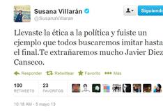 Susana Villarán lamenta la muerte de Javier Diez Canseco 