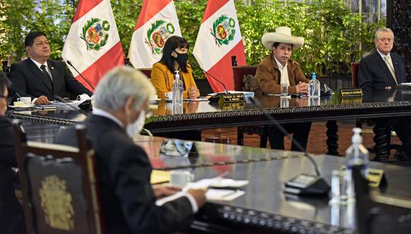 Pedro Castillo se reunió en Palacio de Gobierno con parte del Gabinete Ministerial. Foto: Presidencia
