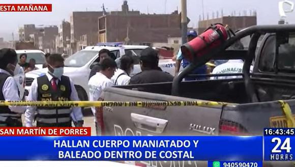 Un vecino halló el cuerpo de un hombre torturado en el interior de un costal, en San Martín de Porres. (Foto: 24 Horas)