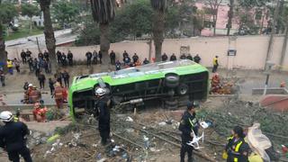 Rímac: Nueve muertos por caída de bus en el cerro San Cristóbal