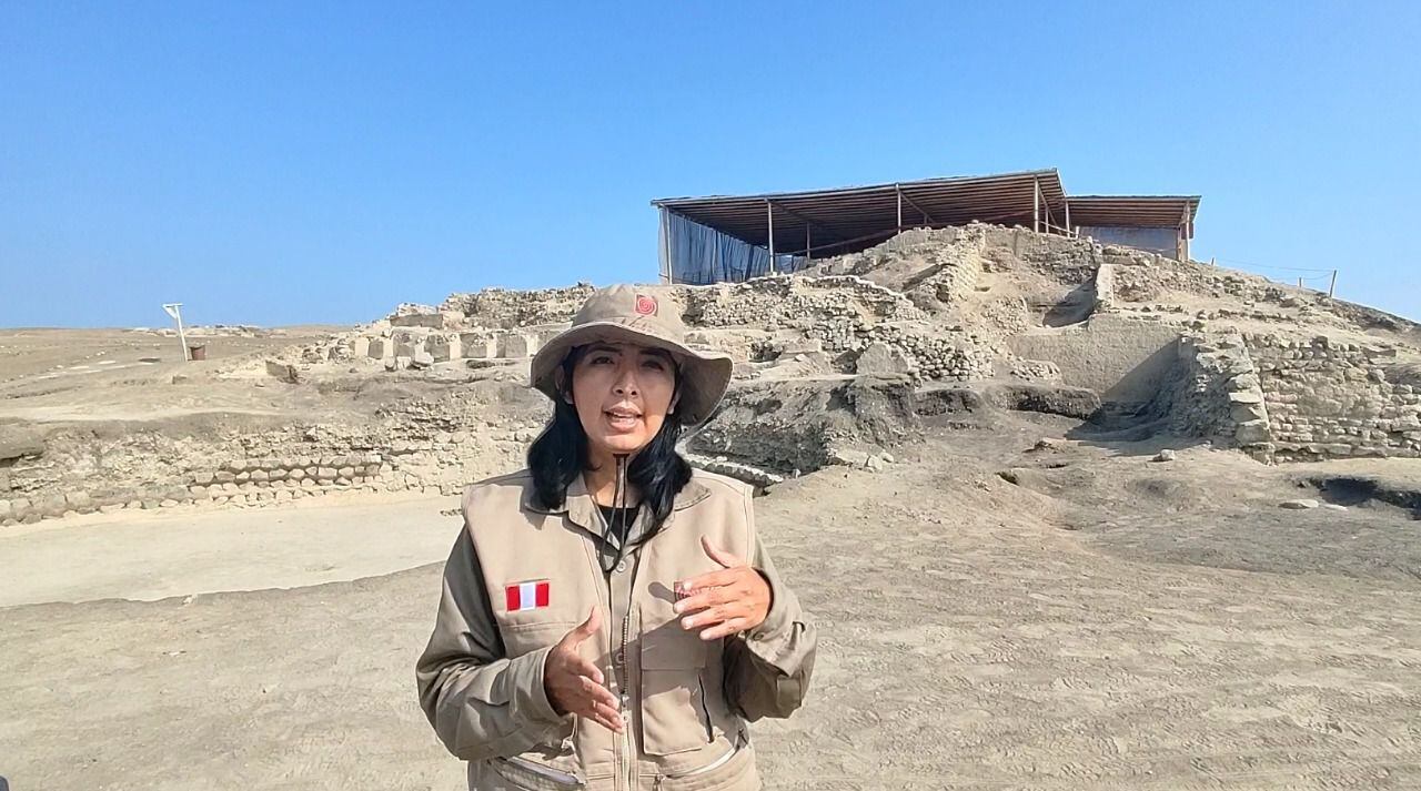 Patricia Abad, archaeologist from the archaeological sector of Vichama, in the Caral complex.  (Photo: Diffusion)